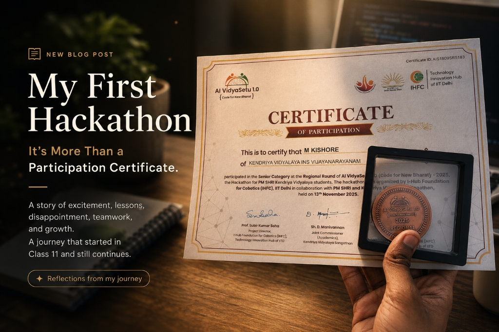 My First Hackathon Certificate My First Hackathon Certificate